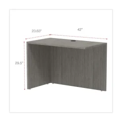 Alera 42 in. x 23.63 in. x 29.5 in. Valencia Series Reversible Return/Bridge Shell - Gray