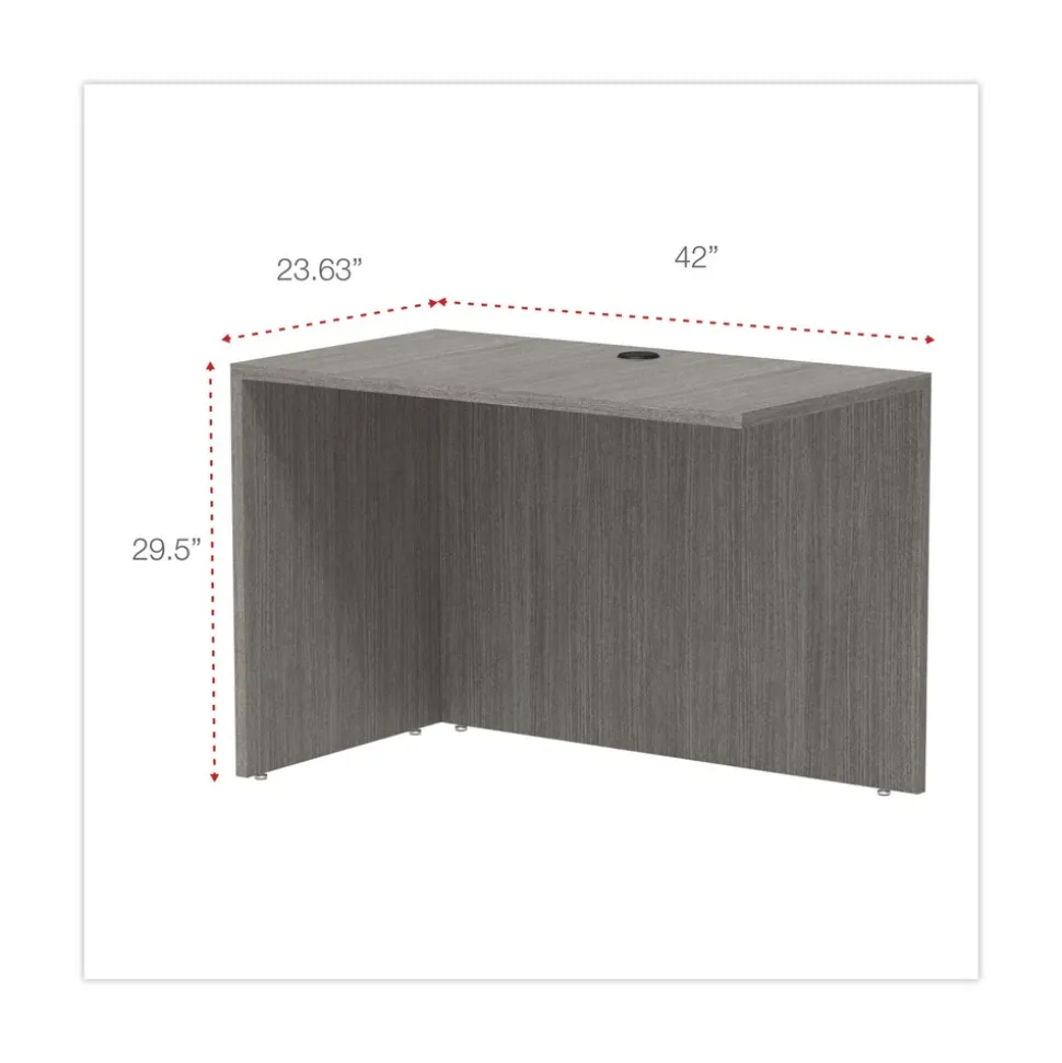 Alera 42 in. x 23.63 in. x 29.5 in. Valencia Series Reversible Return/Bridge Shell - Gray