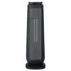 Alera 1500 W 7.17 in. x 7.17 in. x 22.95 in. Ceramic Heater Tower with Remote Control - Black