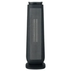 Alera 1500 W 7.17 in. x 7.17 in. x 22.95 in. Ceramic Heater Tower with Remote Control - Black