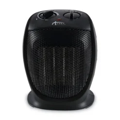 Alera 1500 W 7.12 in. x 5.87 in. x 8.75 in. Ceramic Heater - Black