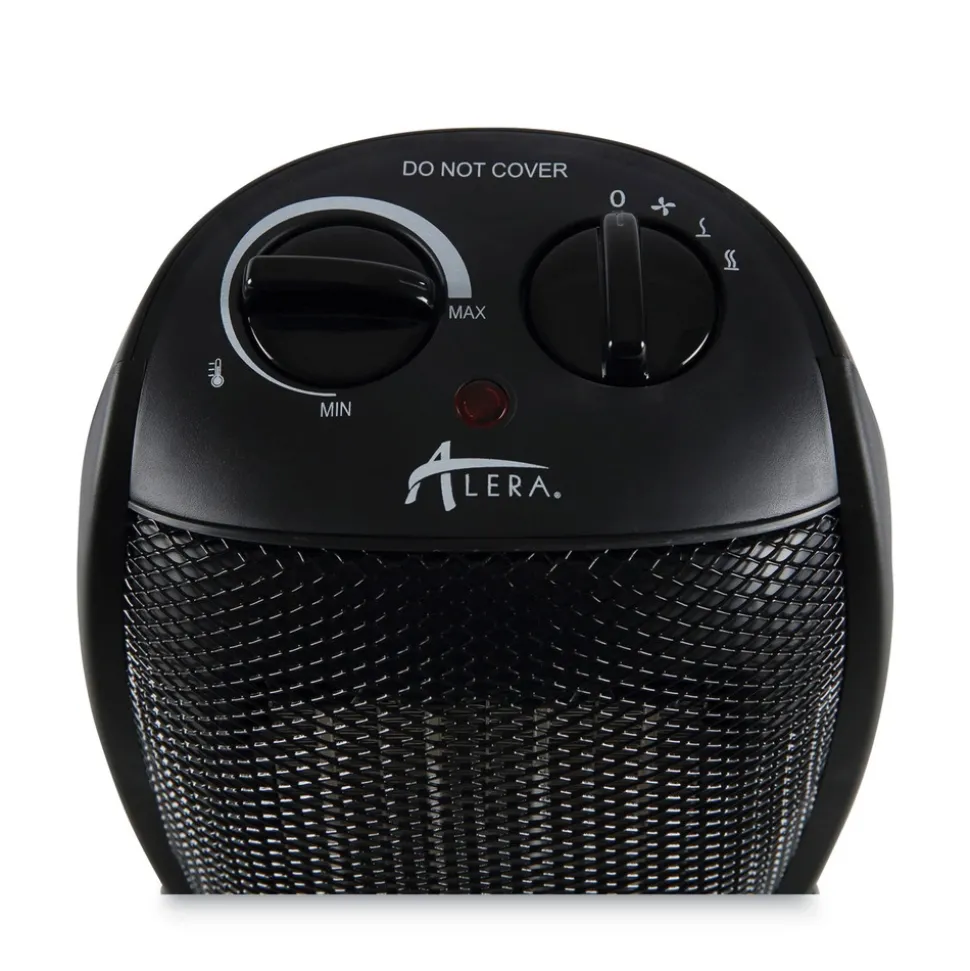 Alera 1500 W 7.12 in. x 5.87 in. x 8.75 in. Ceramic Heater - Black