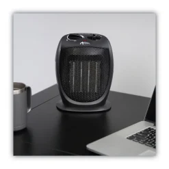 Alera 1500 W 7.12 in. x 5.87 in. x 8.75 in. Ceramic Heater - Black