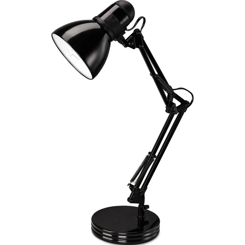 Alera 13 Watt 2 Prong 22 in. High Corded Architect Desk Lamp - Black