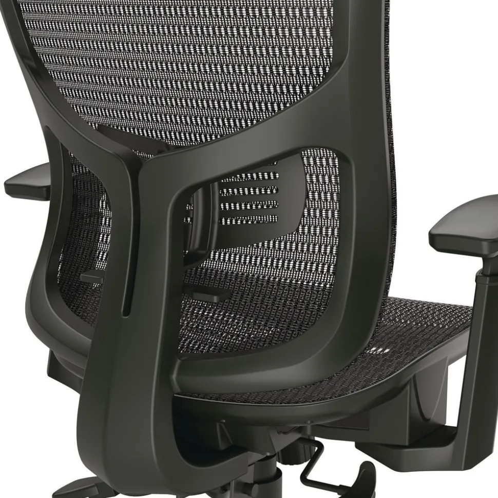 Alera ALEHL42BME18 Hollins Ergonomic Mesh Swivel Task Chair Supports Up to 275lb 18.57 to 22.54 Seat Height Black Seat/Back Black Base