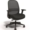 Alera ALEKP42BME17 Kempton 18.31 to 22.17 Seat Height Ergonomic Swivel Task Chair Supports Up to 275 lbs. - Black Seat/Back/Base