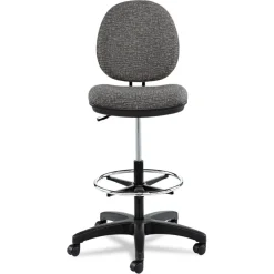 Alera Alera Interval Series Swivel Task Stool, Tone-On-Tone Fabric, Graphite Gray