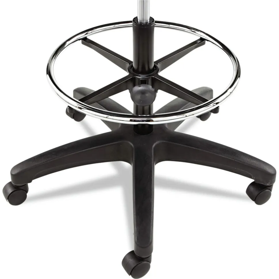 Alera Alera Interval Series Swivel Task Stool, Tone-On-Tone Fabric, Graphite Gray