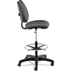 Alera Alera Interval Series Swivel Task Stool, Tone-On-Tone Fabric, Graphite Gray