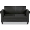 Alera ALERL22LS10B Reception Lounge Sofa Series 55.5 in. x 31.5 in. x 33.07 in. 2-Cushion Loveseat - Black