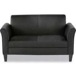 Alera ALERL22LS10B Reception Lounge Sofa Series 55.5 in. x 31.5 in. x 33.07 in. 2-Cushion Loveseat - Black