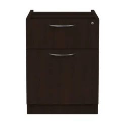 Alera ALEVA552222ES 15.63 in. x 20.5 in. x 19.25 in. Valencia Series 2-Drawer Hanging File Pedestal - Espresso