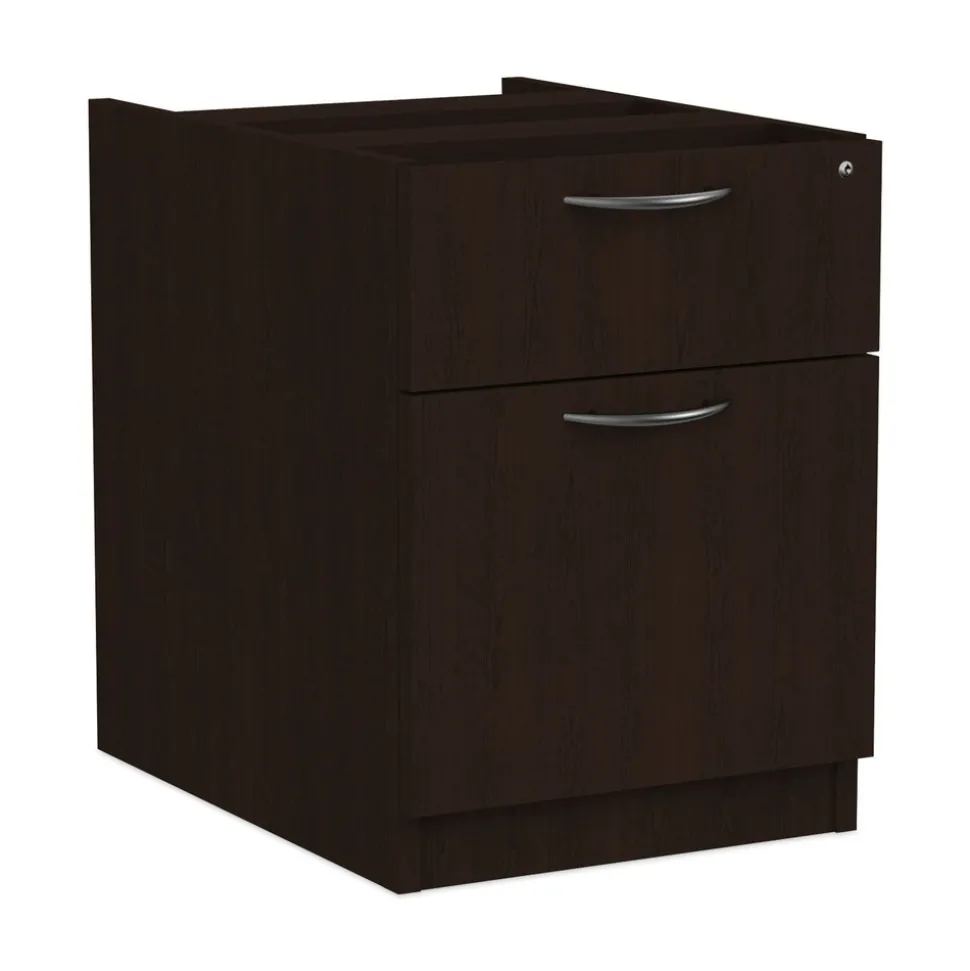 Alera ALEVA552222ES 15.63 in. x 20.5 in. x 19.25 in. Valencia Series 2-Drawer Hanging File Pedestal - Espresso