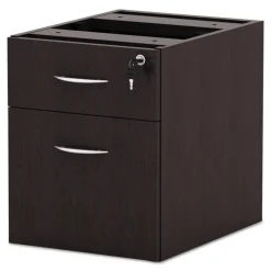Alera ALEVA552222ES 15.63 in. x 20.5 in. x 19.25 in. Valencia Series 2-Drawer Hanging File Pedestal - Espresso