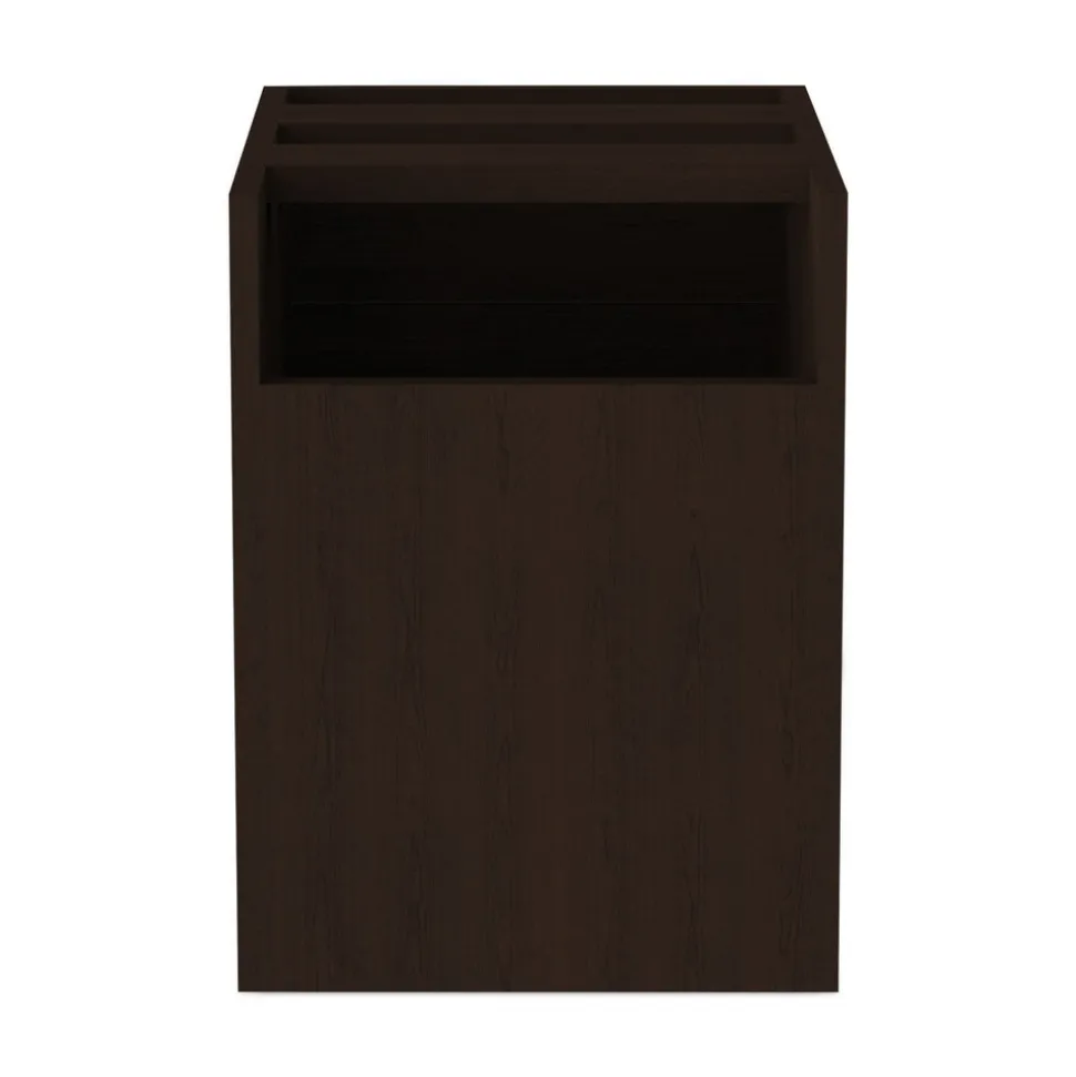 Alera ALEVA552222ES 15.63 in. x 20.5 in. x 19.25 in. Valencia Series 2-Drawer Hanging File Pedestal - Espresso