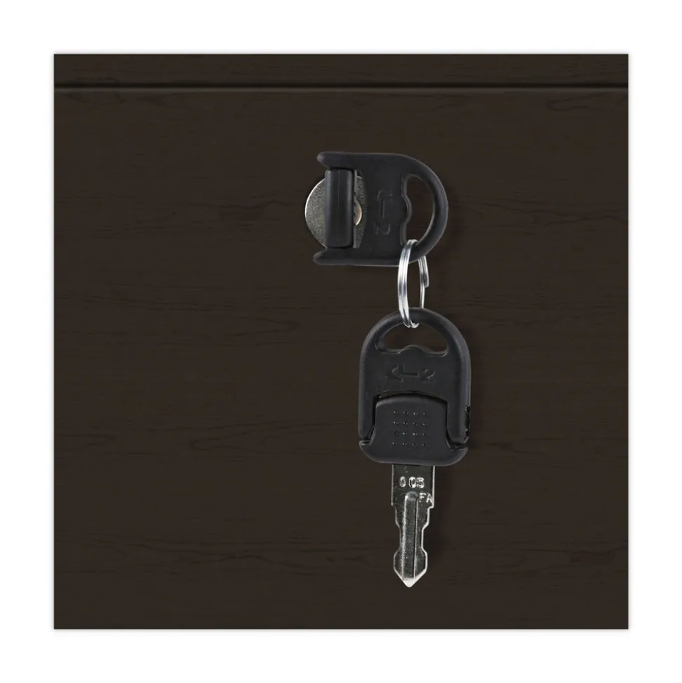 Alera ALEVA552222ES 15.63 in. x 20.5 in. x 19.25 in. Valencia Series 2-Drawer Hanging File Pedestal - Espresso