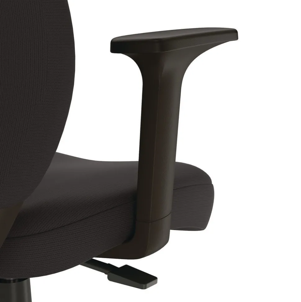 Alera ALEWX4614 27.95 in. to 33.66 in. Seat Height Supports Up to 275 lbs. Fabric Wessex Drafting Stool - Black