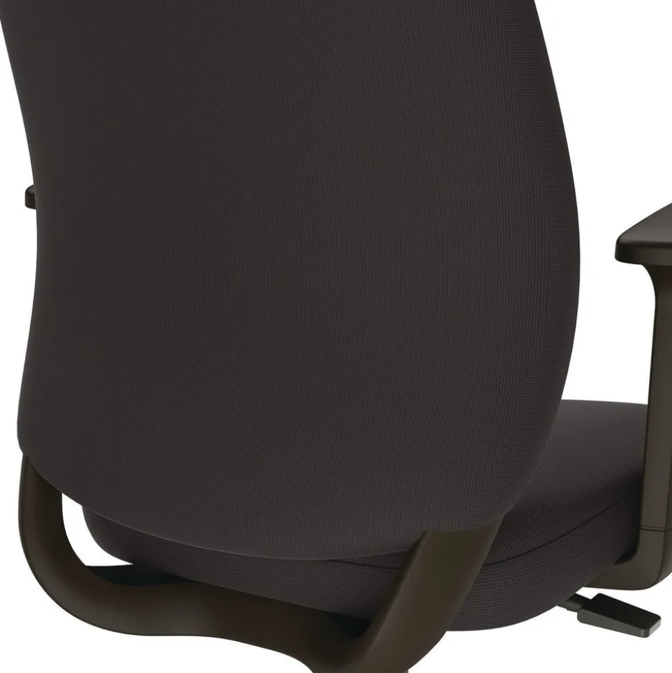 Alera ALEWX4614 27.95 in. to 33.66 in. Seat Height Supports Up to 275 lbs. Fabric Wessex Drafting Stool - Black