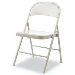 Alera Armless Steel Folding Chair Supports Up to 275 lbs. - Taupe (4/Carton)