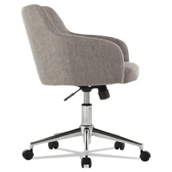 Alera Captain Series Chrome Base 275 lbs. Capacity Mid-Back Chair - Gray Tweed