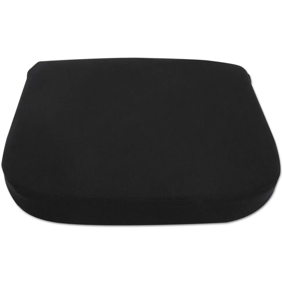 Alera Cooling Gel Memory Foam Non-Slip Cover 16.5 in. x 15.75 in. x 2.75 in. Seat Cushion - Black