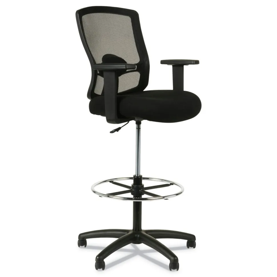 Alera Etros Series 36.13 in. Height 275 lbs. Capacity Mesh Stool - Black