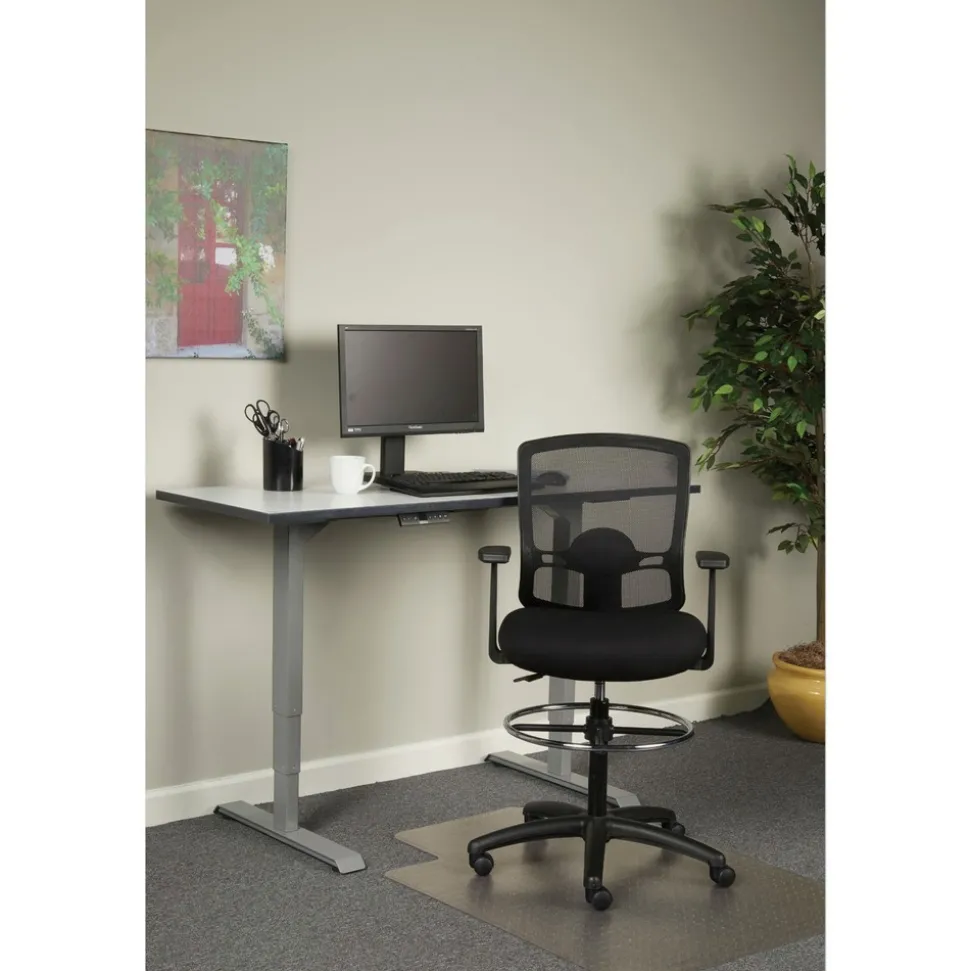 Alera Etros Series 36.13 in. Height 275 lbs. Capacity Mesh Stool - Black