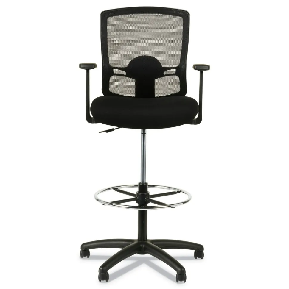 Alera Etros Series 36.13 in. Height 275 lbs. Capacity Mesh Stool - Black