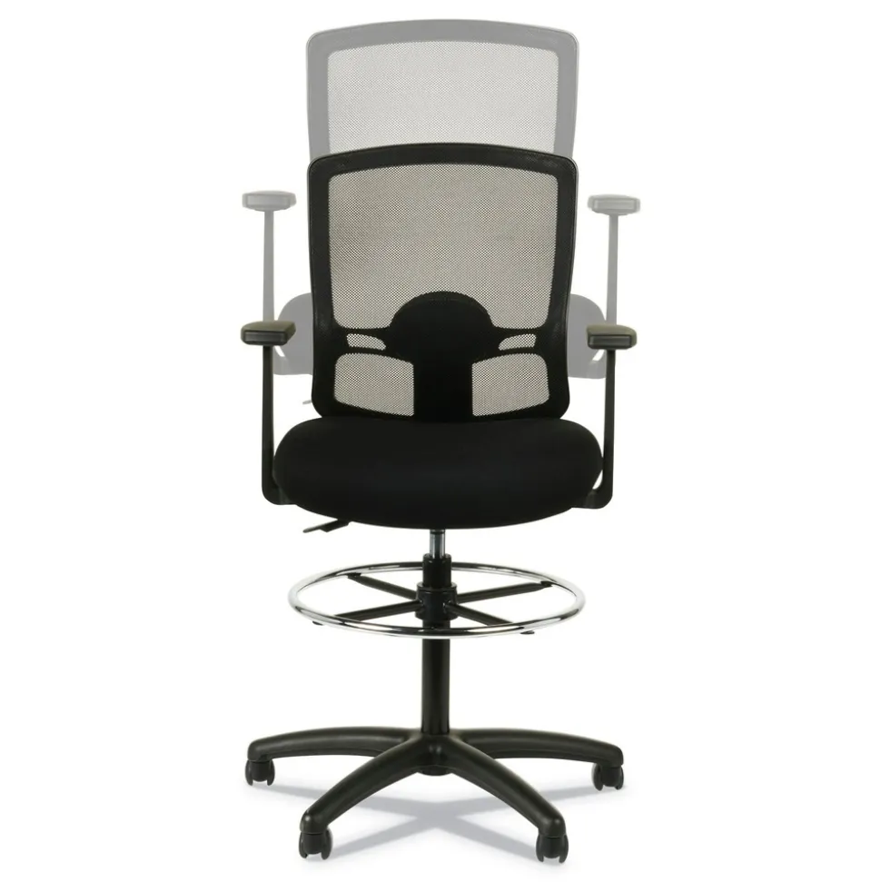 Alera Etros Series 36.13 in. Height 275 lbs. Capacity Mesh Stool - Black