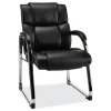 Alera Hildred Series 25 in. x 28.94 in. x 37.8 in. Guest Chair - Black Seat/Back/Chrome Base