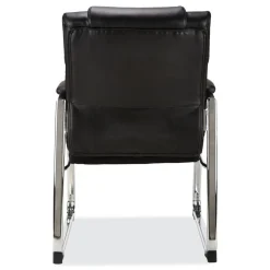 Alera Hildred Series 25 in. x 28.94 in. x 37.8 in. Guest Chair - Black Seat/Back/Chrome Base