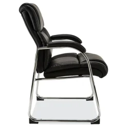 Alera Hildred Series 25 in. x 28.94 in. x 37.8 in. Guest Chair - Black Seat/Back/Chrome Base