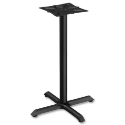 Alera Hospitality Series 27.5 in. x 40.38 in. 300 lbs. Capacity Steel Single-Column Bases - Black