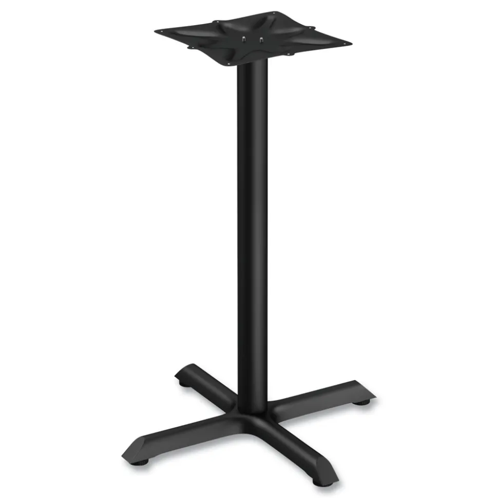 Alera Hospitality Series 27.5 in. x 40.38 in. 300 lbs. Capacity Steel Single-Column Bases - Black