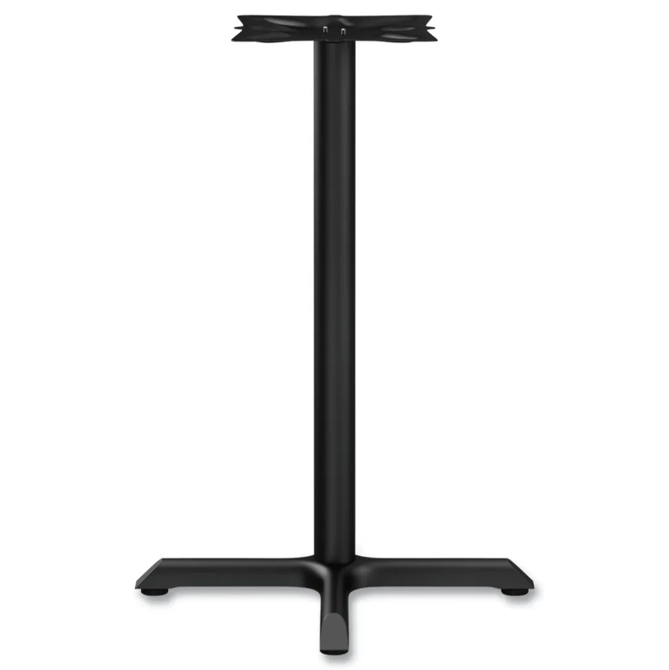 Alera Hospitality Series 27.5 in. x 40.38 in. 300 lbs. Capacity Steel Single-Column Bases - Black