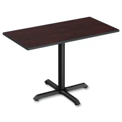 Alera Hospitality Series 27.5 in. x 40.38 in. 300 lbs. Capacity Steel Single-Column Bases - Black