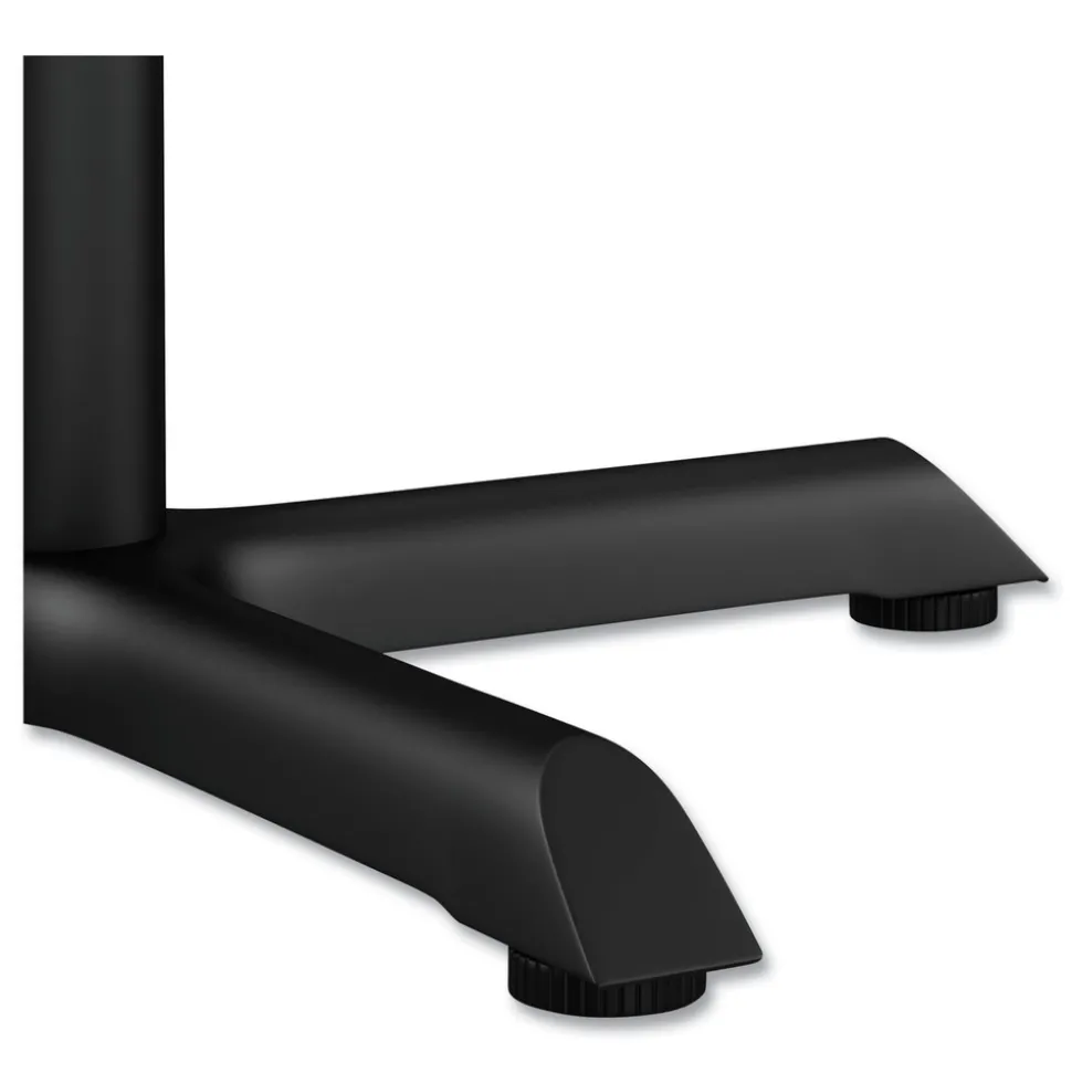 Alera Hospitality Series 27.5 in. x 40.38 in. 300 lbs. Capacity Steel Single-Column Bases - Black