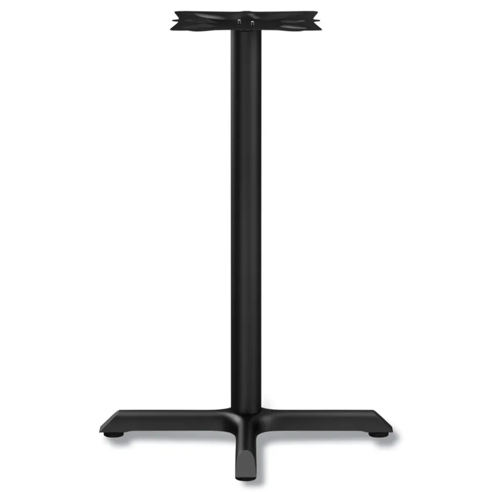 Alera Hospitality Series 27.5 in. x 28.5 in. 300 lbs. Capacity Steel Single-Column Bases - Black