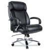 Alera Maxxis Series Big And Tall Leather Chair, Black/chrome