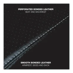 Alera Maxxis Series Big And Tall Leather Chair, Black/chrome