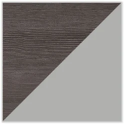 Alera Modern Teacher Series 60 in. x 24 in. x 28.75 in. Left-Side Pedestal: Box/Box/File Pedestal Desk - Charcoal Woodgrain/Gray