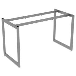 Alera Open Office Desk Series 47.25 to 70.78w x 23.63d x 28.5h Adjustable O-Leg Desk Base - Silver