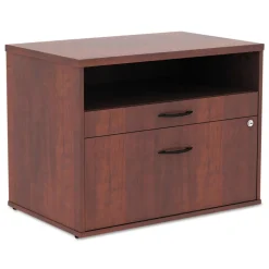 Alera Open Office Desk Series 29.5 x 19.13 x 22.88 Legal/Letter Low File 2-Drawer Cabinet Credenza - Cherry