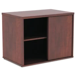 Alera Open Office Desk Series 29.5w x 19.13d x 22.78h Low Storage Cabinet Credenza - Medium Cherry