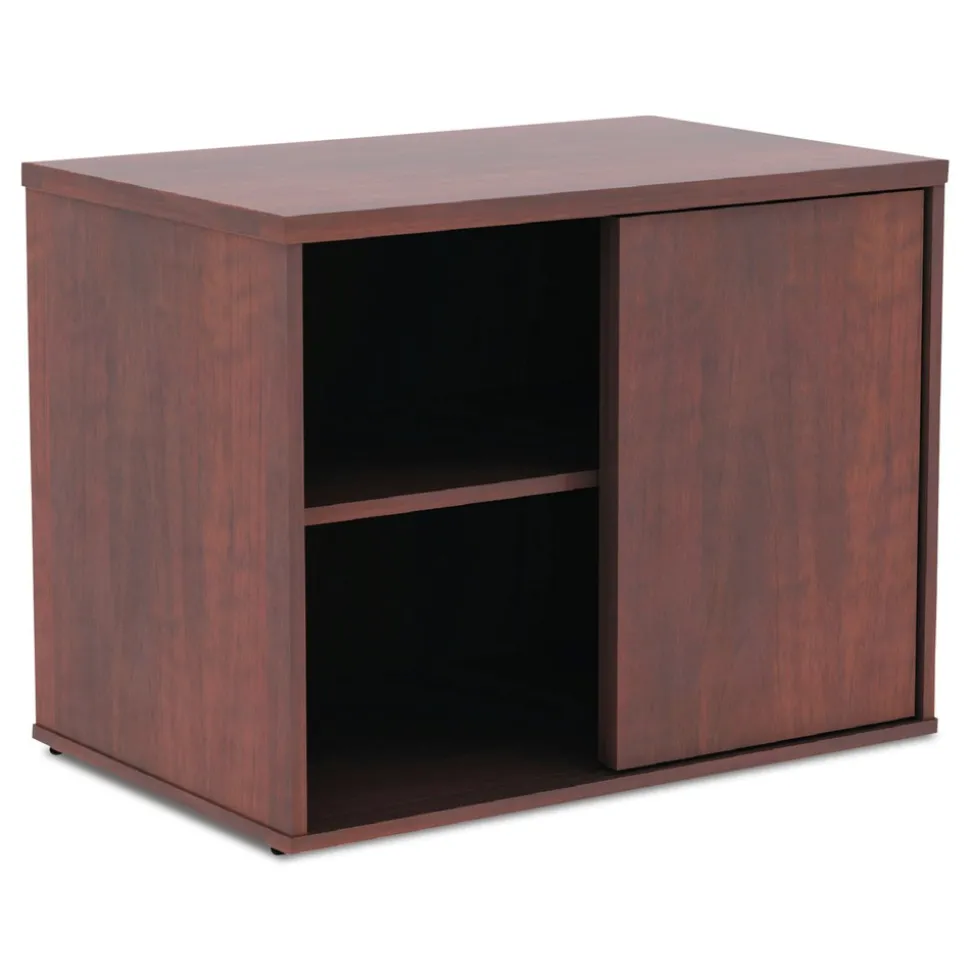 Alera Open Office Desk Series 29.5w x 19.13d x 22.78h Low Storage Cabinet Credenza - Medium Cherry