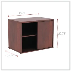Alera Open Office Desk Series 29.5w x 19.13d x 22.78h Low Storage Cabinet Credenza - Medium Cherry