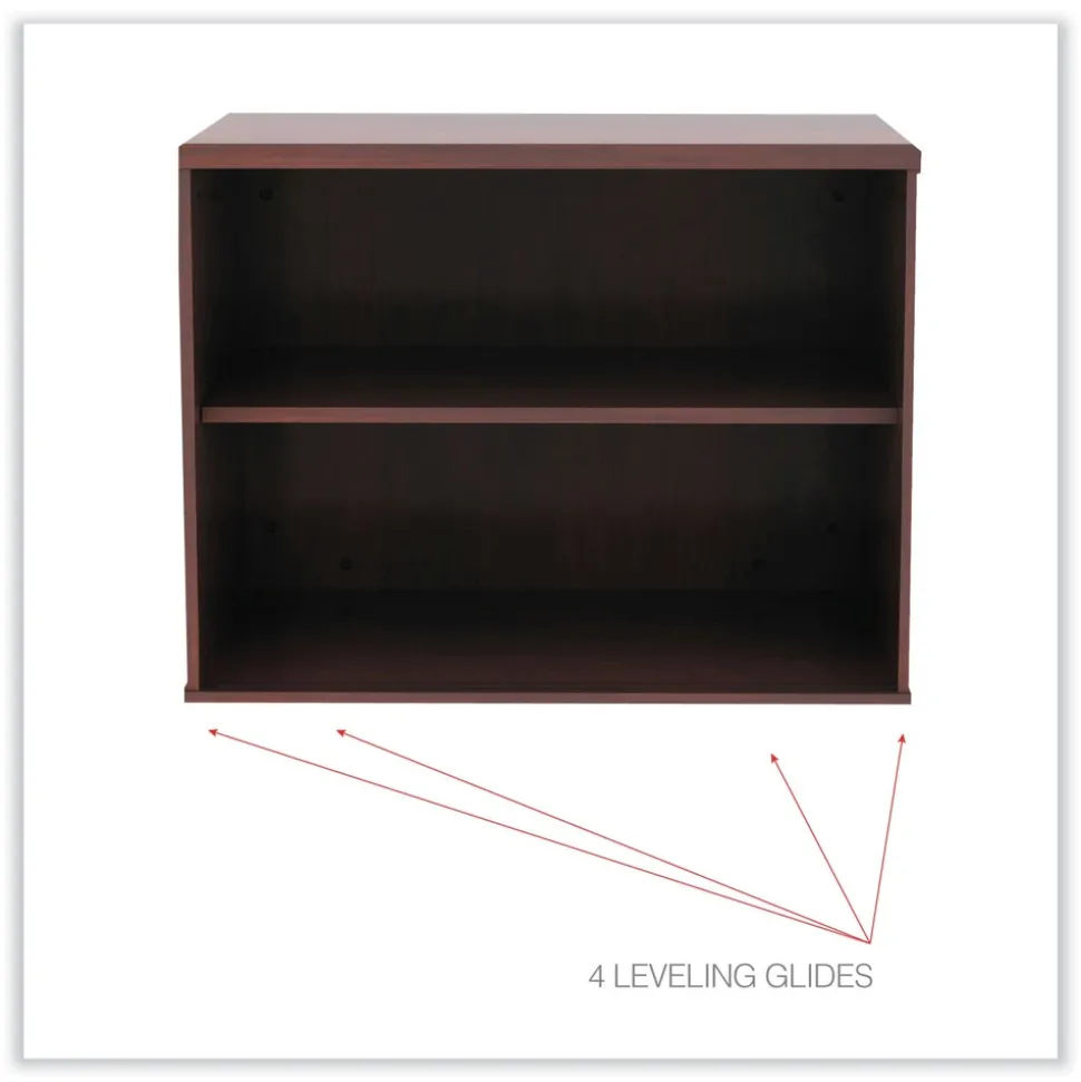 Alera Open Office Desk Series 29.5w x 19.13d x 22.78h Low Storage Cabinet Credenza - Medium Cherry