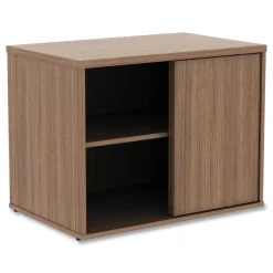 Alera Open Office Desk Series 29.5w x 19.13d x 22.78h Low Storage Cabinet Credenza - Modern Walnut