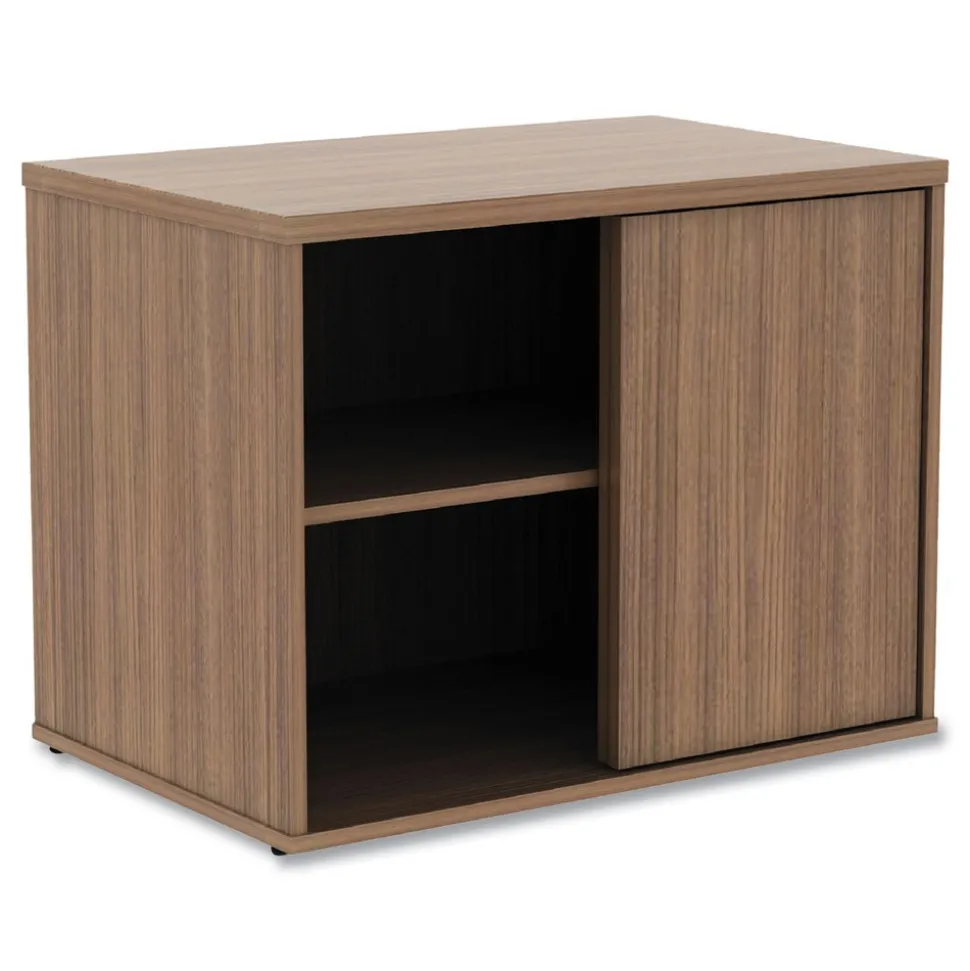 Alera Open Office Desk Series 29.5w x 19.13d x 22.78h Low Storage Cabinet Credenza - Modern Walnut