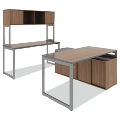 Alera Open Office Desk Series 29.5w x 19.13d x 22.78h Low Storage Cabinet Credenza - Modern Walnut